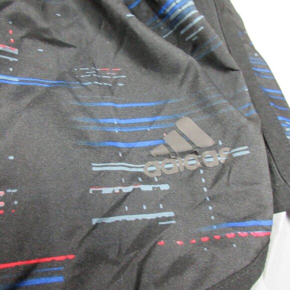 adidas womens black blue gray red lines Energy Climalite running shorts XS - Picture 3 of 5